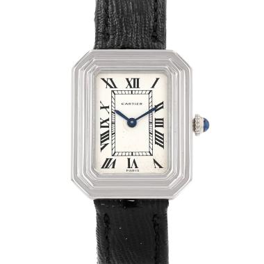 Reloj Cartier Cristallor Vintage de oro blanco Circa 1970