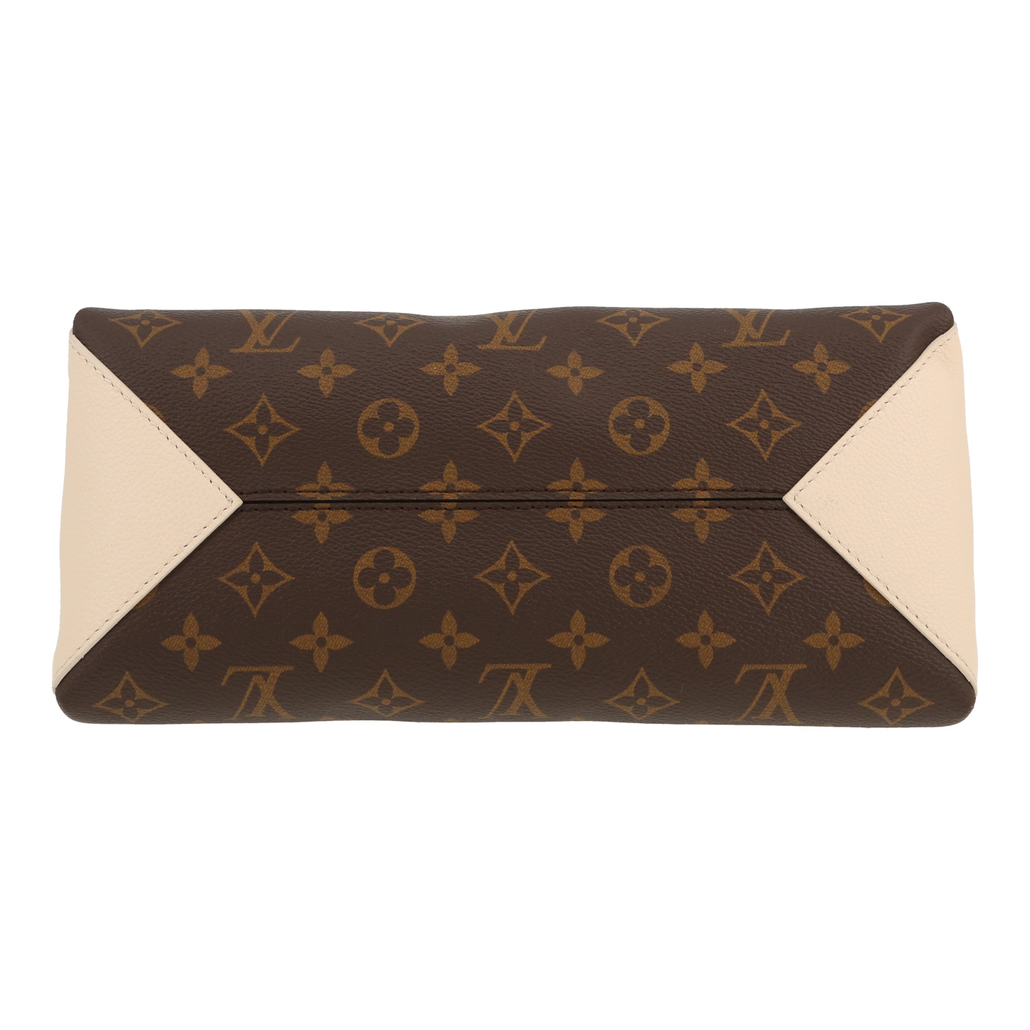 Sac à main Louis Vuitton  Vendome BB en cuir beige et marron et toile monogram marron - Detail D1