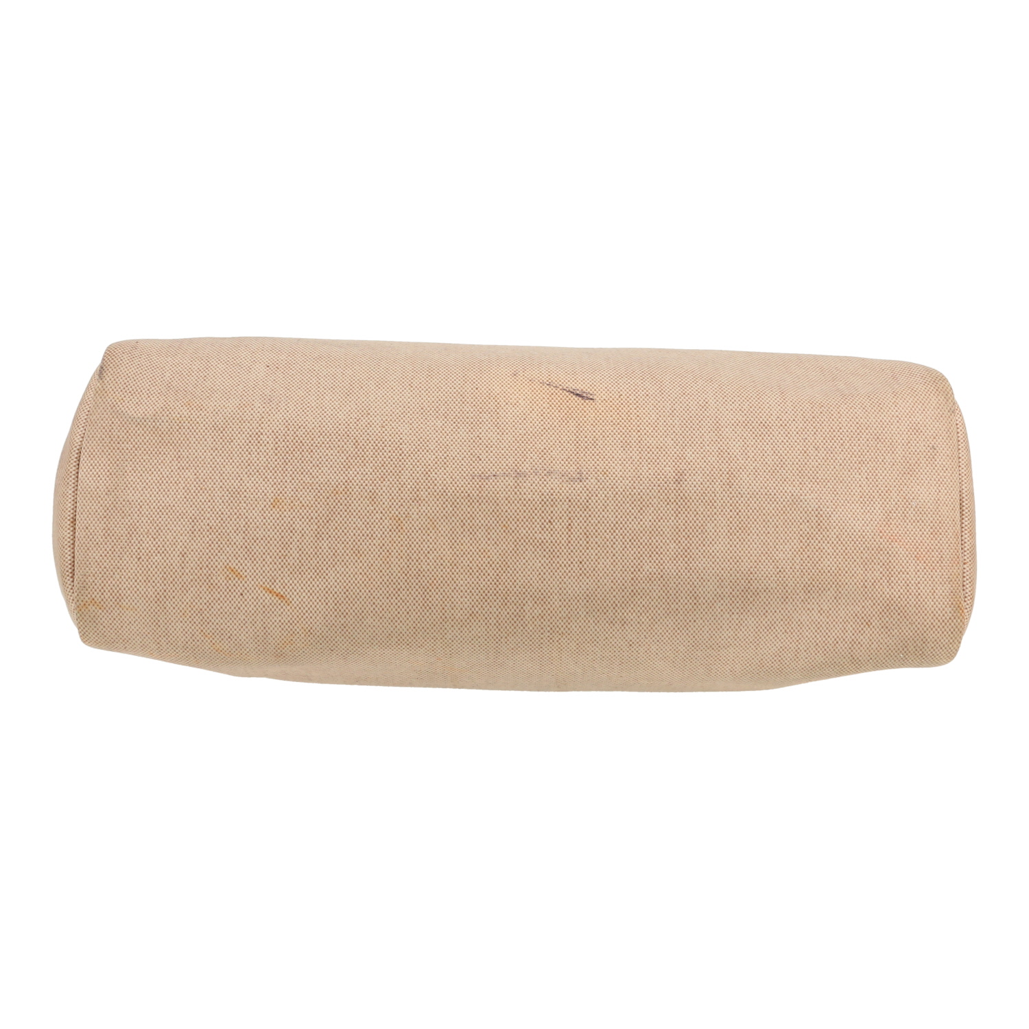 Sac porté épaule ou main Hermès  Herbag en toile beige et cuir naturel - Detail D1