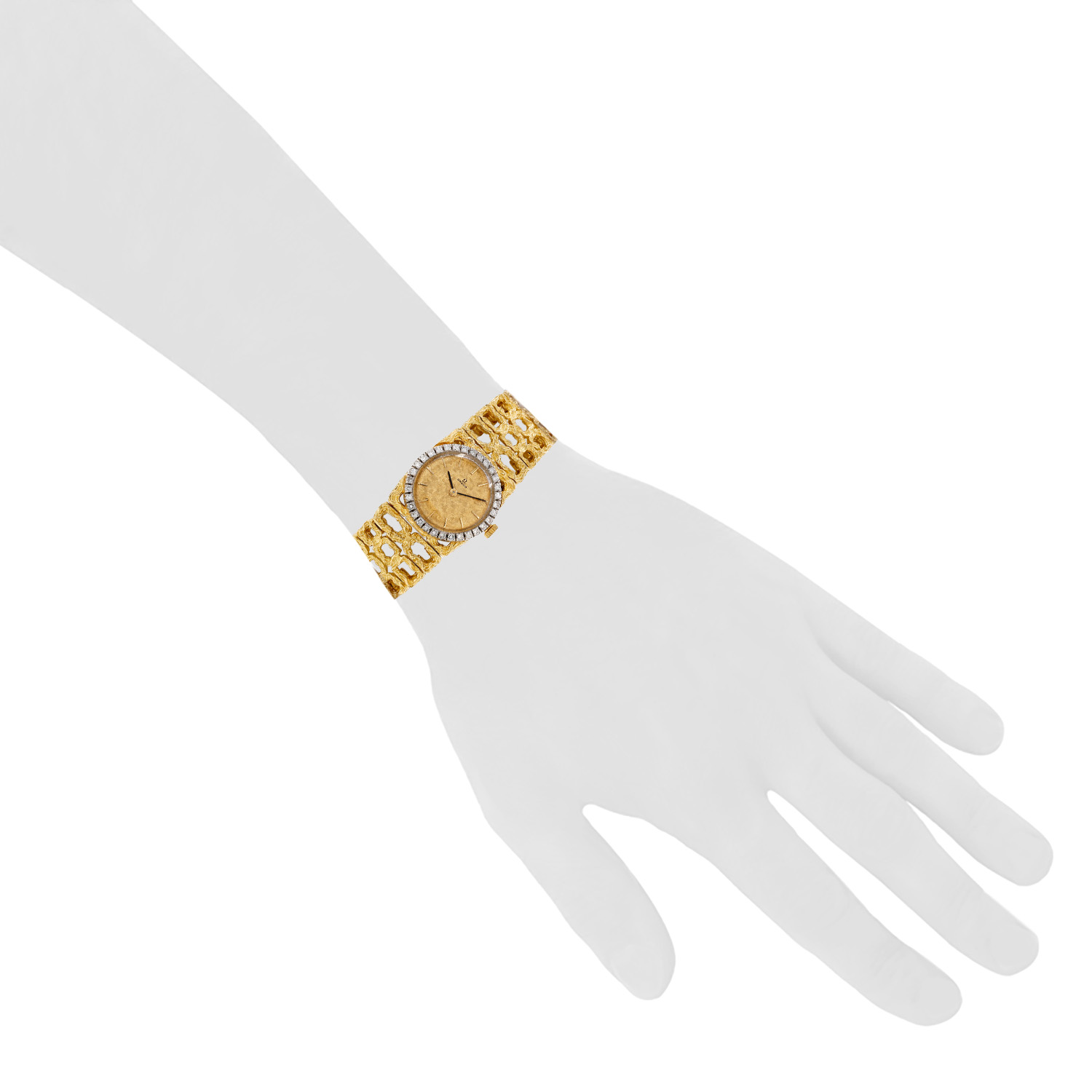 Montre Omega Vintage en or jaune Vers 1950 - Detail D1