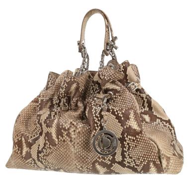 Bolso de mano Dior  Trente en piel de pitón degradado marrón y beige