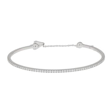 Bracelet Messika Skinny en or blanc et diamants