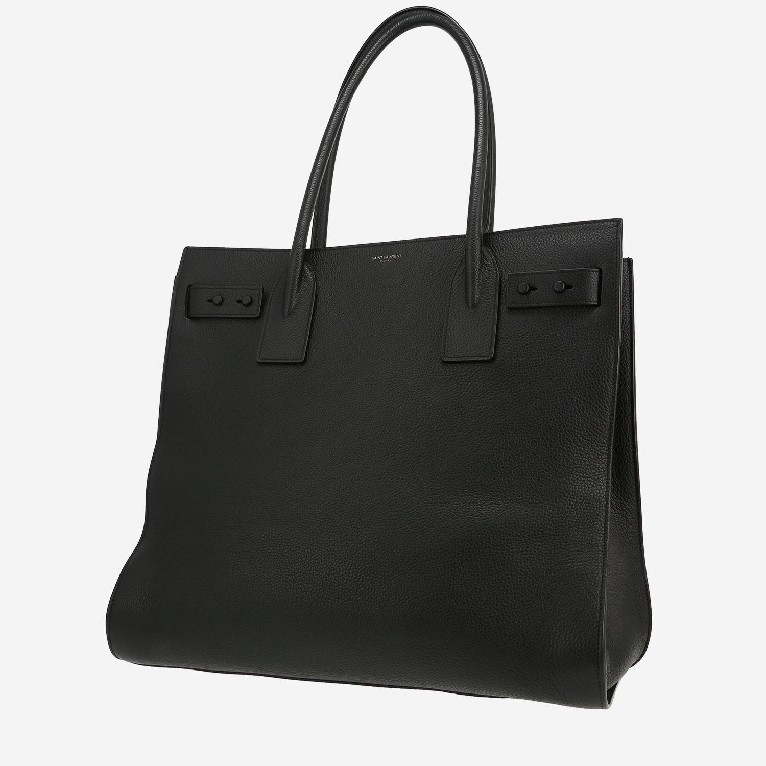Borsa Saint Laurent  Sac de jour modello grande  in pelle martellata nera