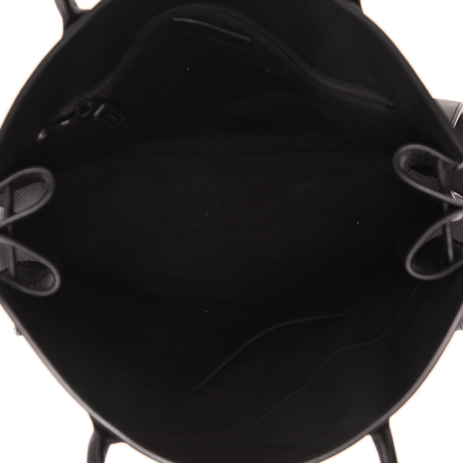 Saint Laurent  Sac de jour large model  handbag  in black grained leather - Detail D3