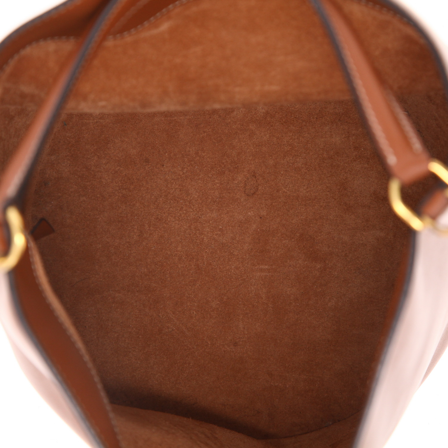 Sac à main Celine  Seau 16 en cuir marron - Detail D3