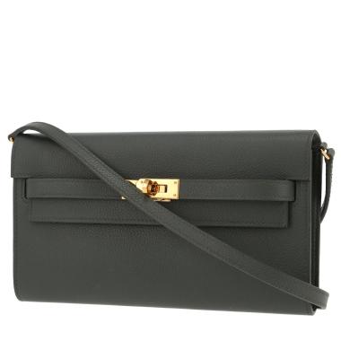 Sac bandoulière Hermès  Kelly To Go en cuir Evercolor Vert Mangrove