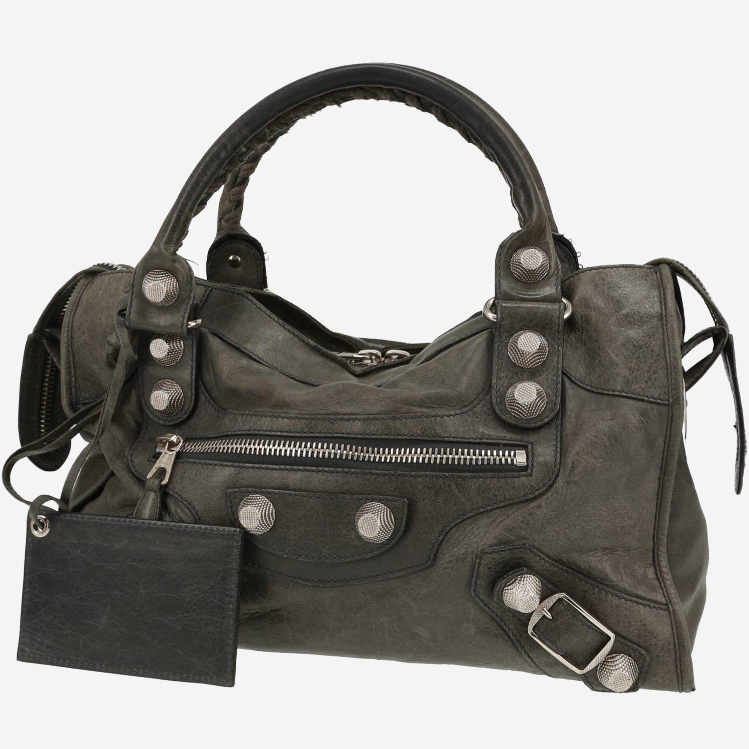 Bolso de mano Balenciaga  City en cuero gris