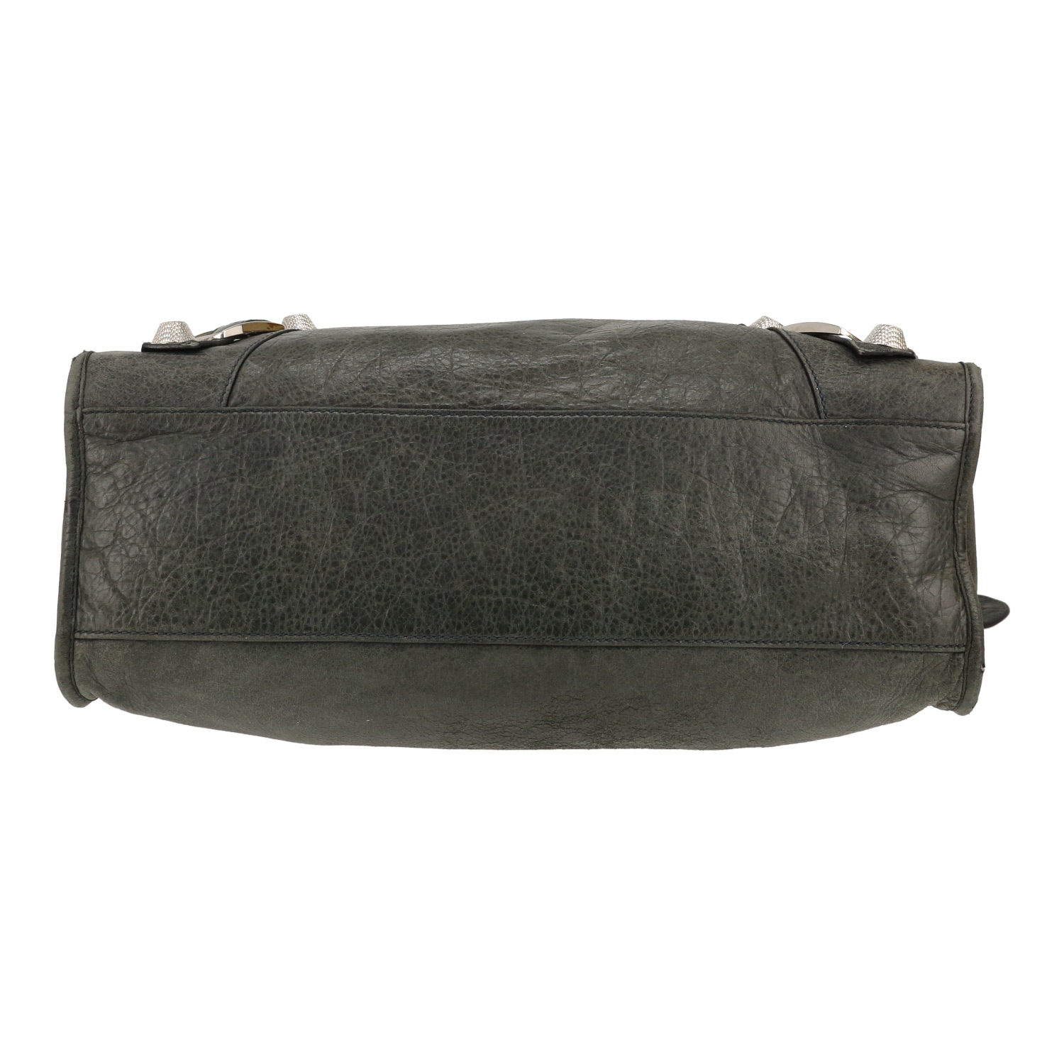 Sac à main Balenciaga  City en cuir gris - Detail D1