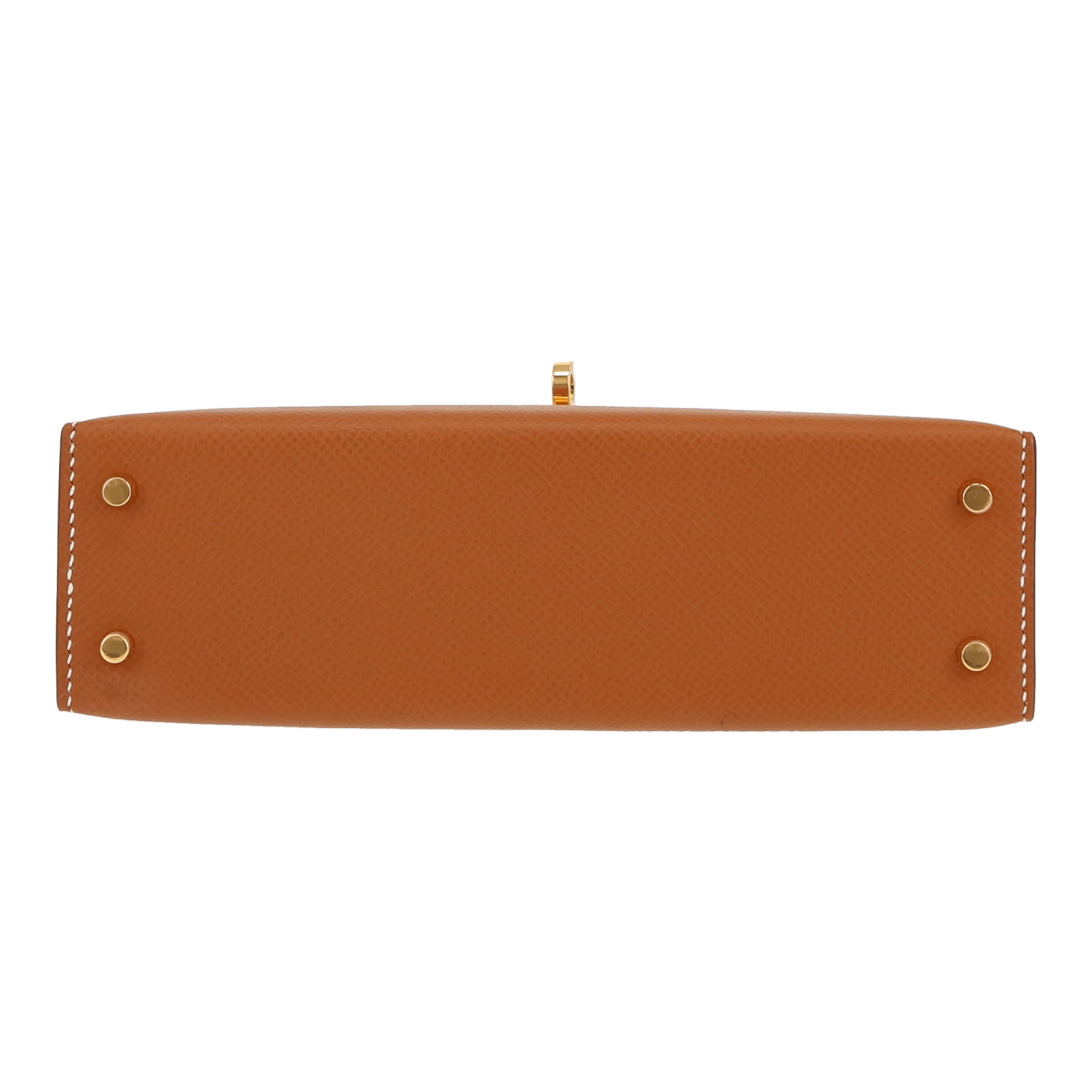 Sac à main Hermès  Kelly 20 cm en cuir epsom gold - Detail D1