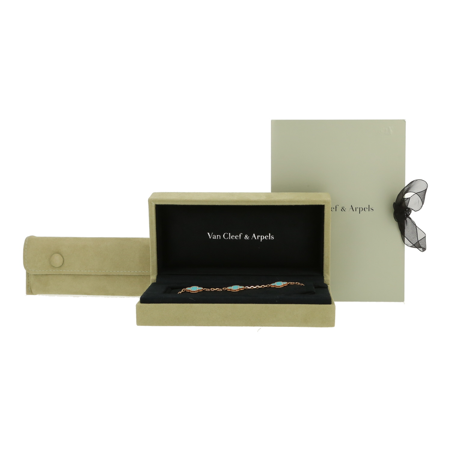 Bracciale Van Cleef & Arpels Vintage Alhambra in oro giallo e turchese