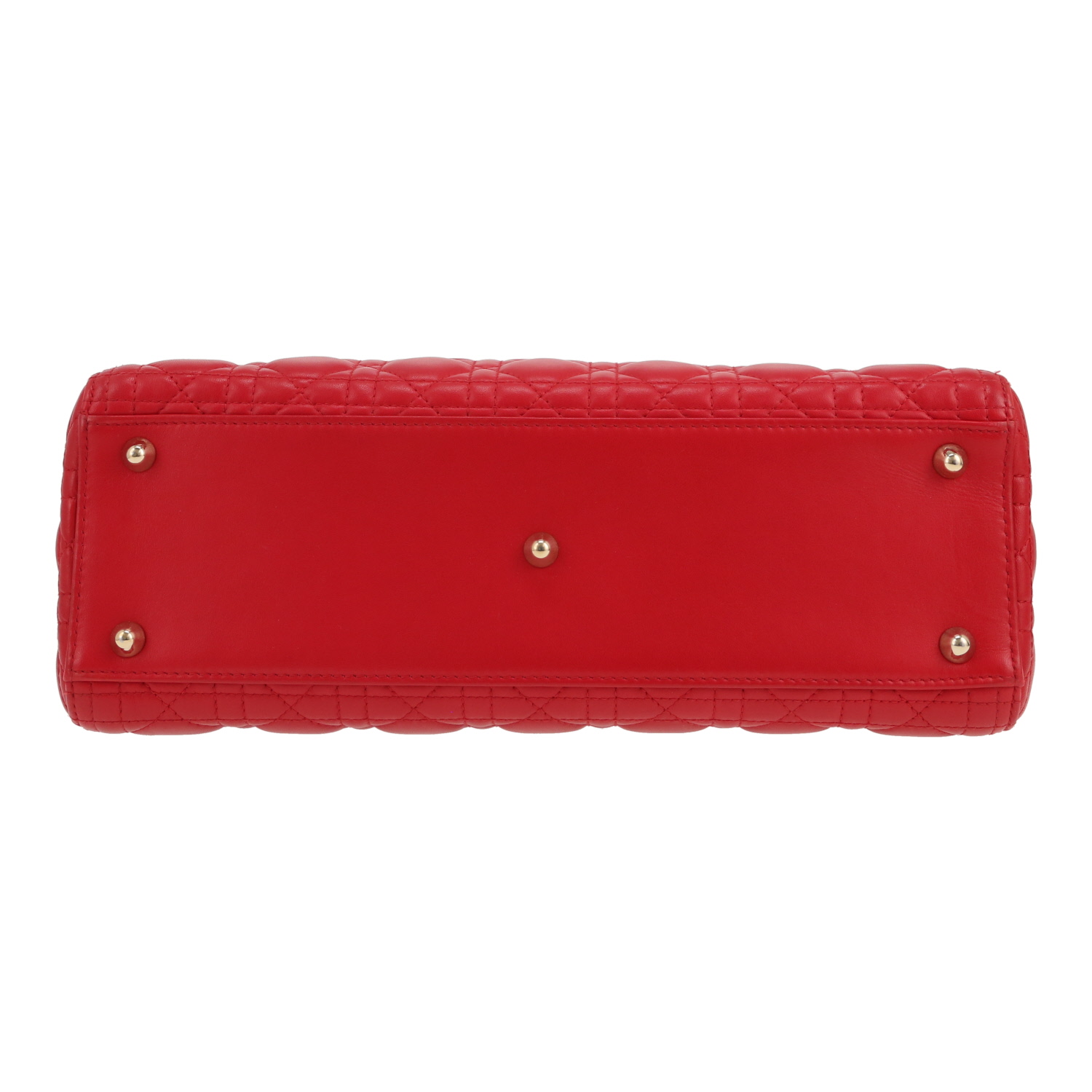 Borsa Dior  Lady Dior in pelle cannage rossa - Detail D1