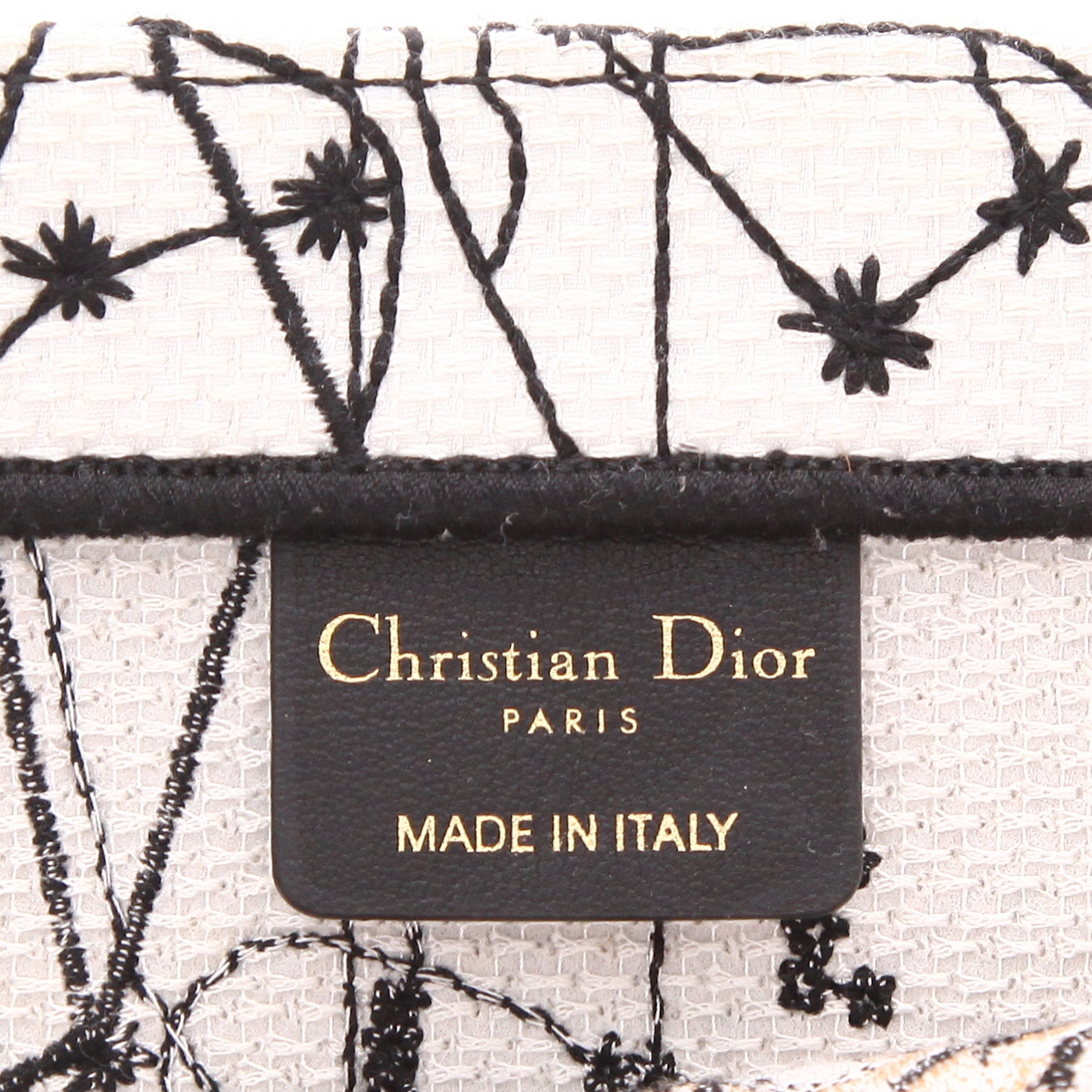 Shopping bag Dior  Book Tote in tela bianca e blu - Detail D2