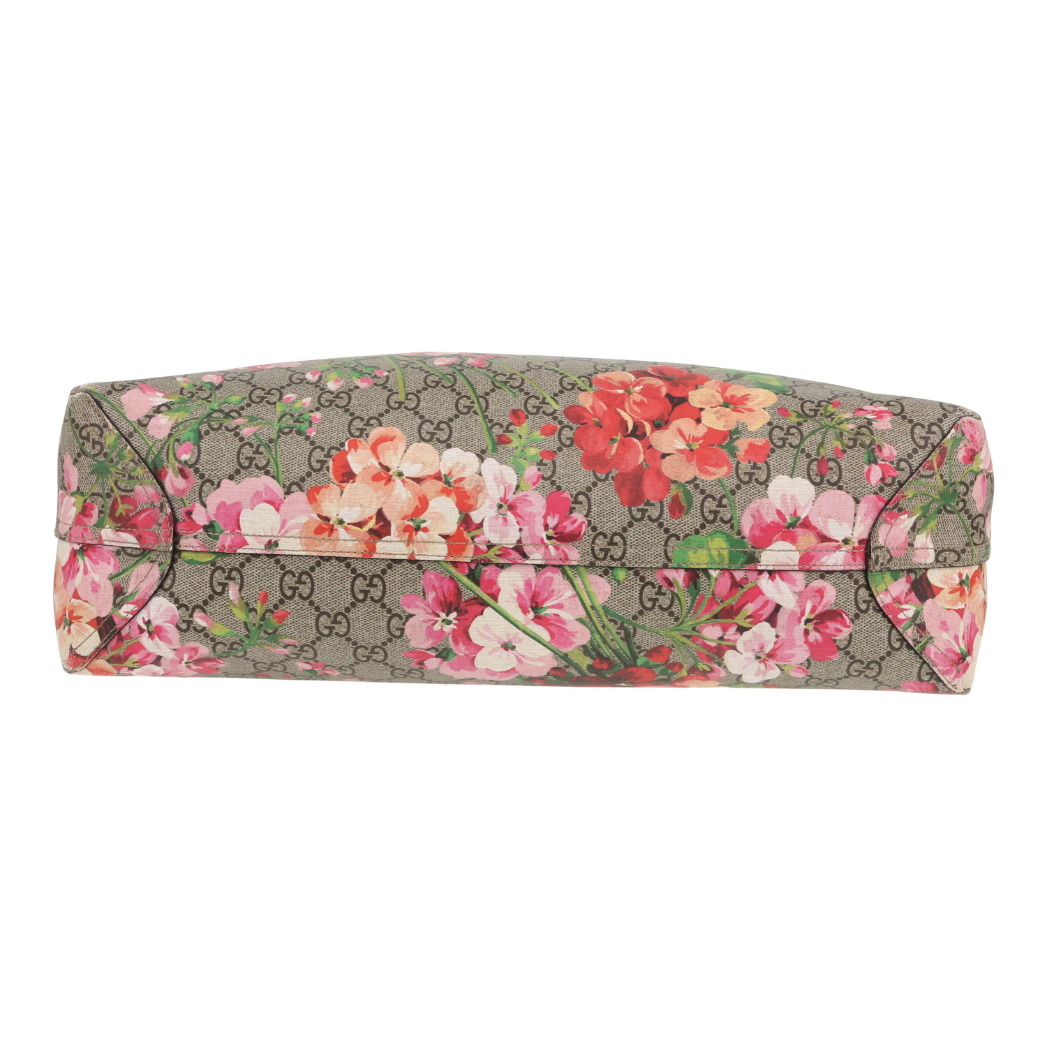 Bolso Cabás Gucci  GG Blooms en tejido "sûpreme GG" beige y cuero color burdeos - Detail D1