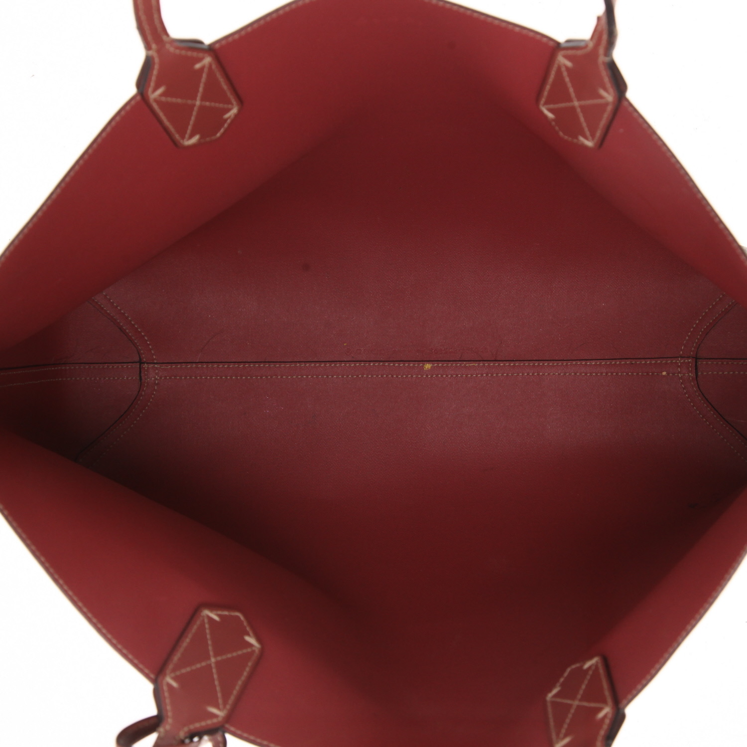 Gucci  GG Blooms shopping bag  in beige "sûpreme GG" canvas  and burgundy leather - Detail D3