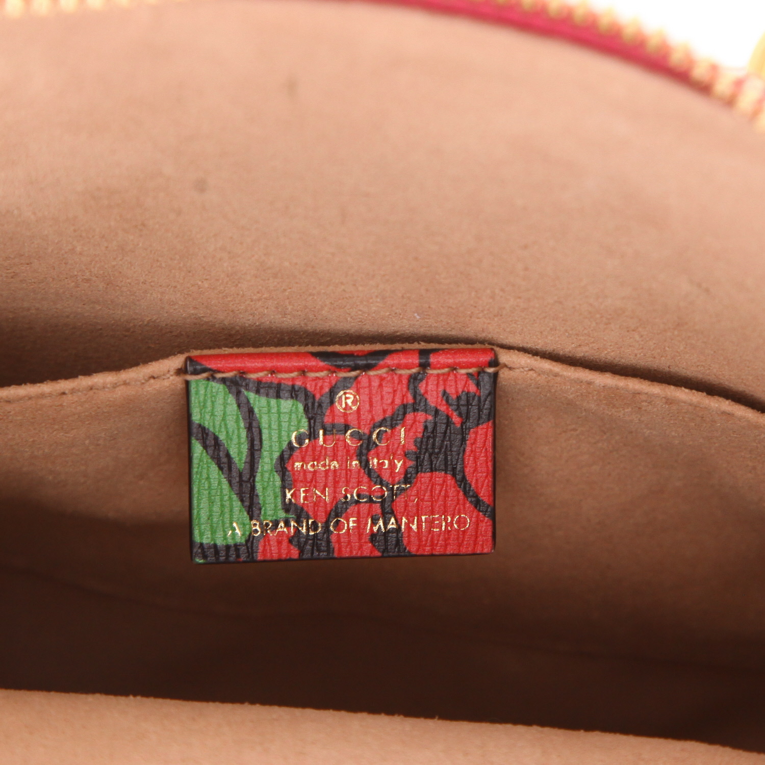 Borsa Gucci   in pelle rosa gialla e verde - Detail D2