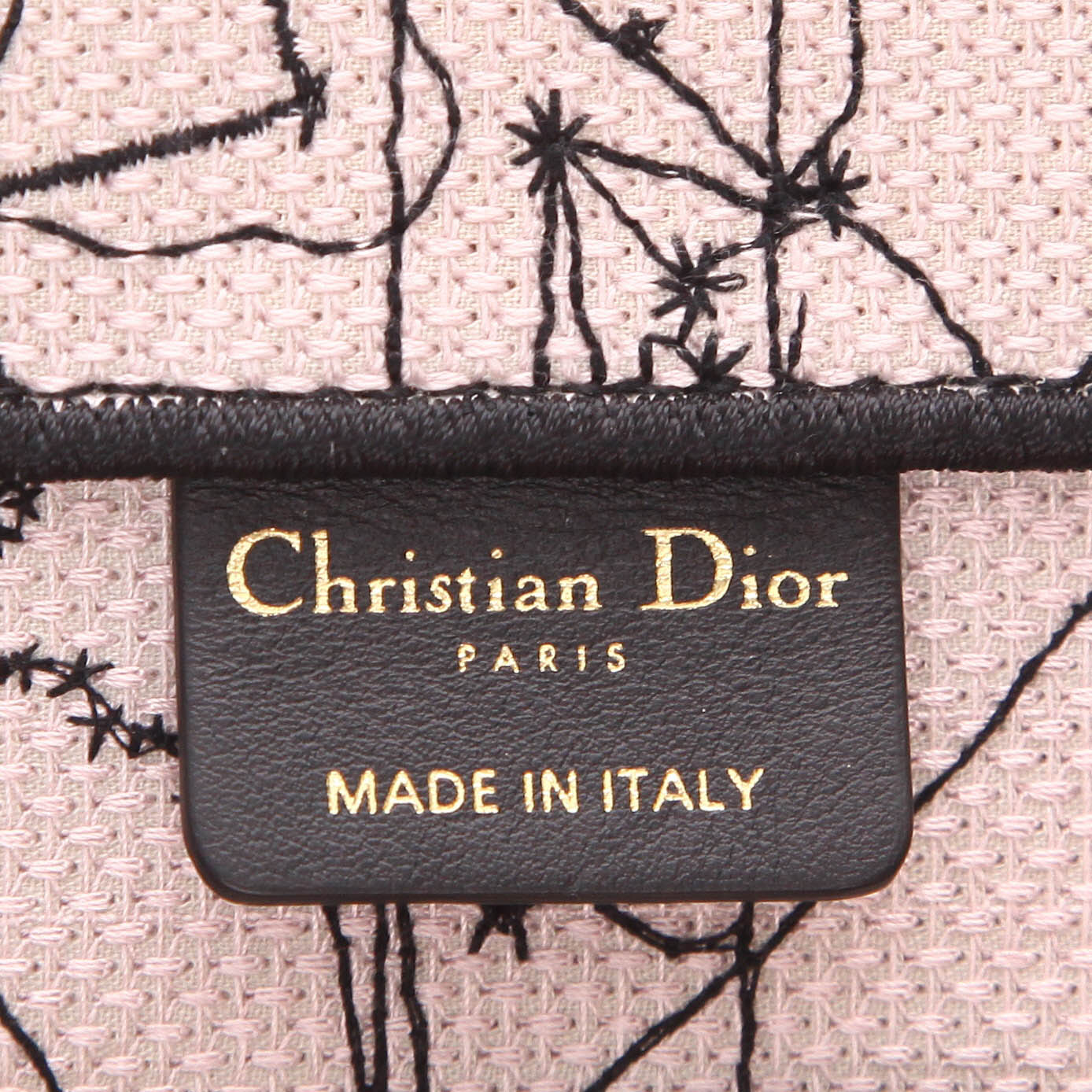 Shopping bag Dior  Book Tote modello medio  in tela rosa e verde - Detail D2