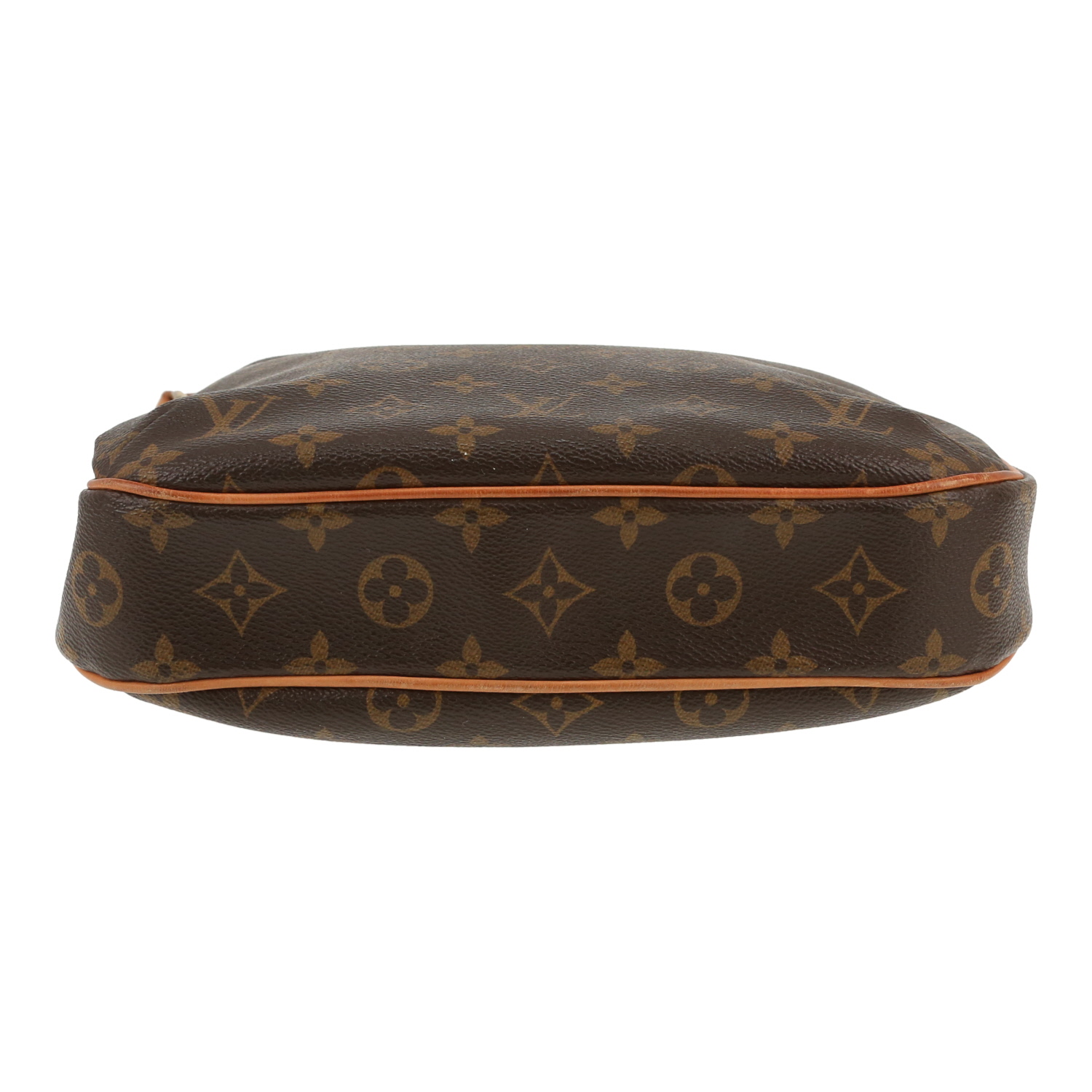 Louis Vuitton  Odeon shoulder bag  in brown monogram canvas  and natural leather - Detail D1