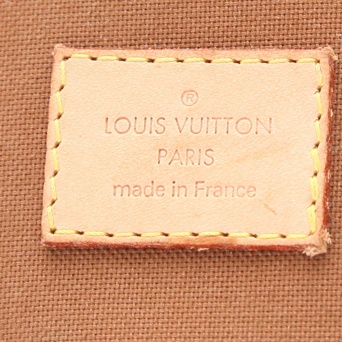 Bolso bandolera Louis Vuitton  Odeon en lona Monogram marrón y cuero natural - Detail D2