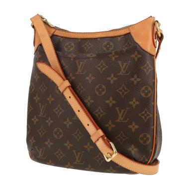Borsa a tracolla Louis Vuitton  Odeon in tela monogram marrone e pelle naturale