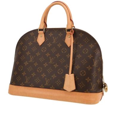 Bolso de mano Louis Vuitton  Alma en lona Monogram marrón y cuero natural