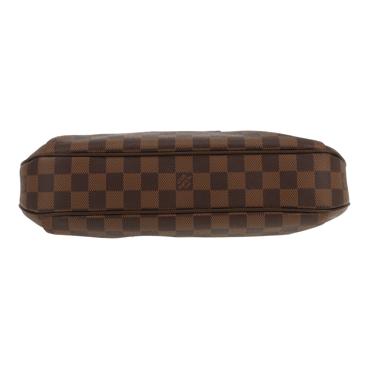 Louis Vuitton  Thames handbag  in ebene damier canvas  and brown - Detail D1