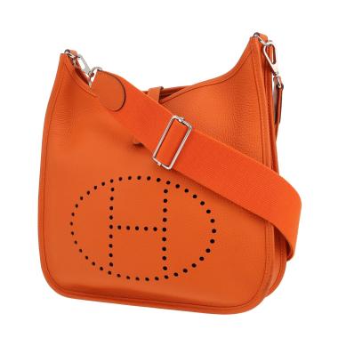 Bolso bandolera Hermès  Evelyne 29 cm en cuero togo naranja