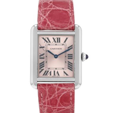 Montre Cartier Tank moyen modèle  en acier Ref: Cartier - 3170  Vers 2010