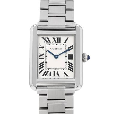 Montre Cartier Tank moyen modèle  en acier Ref: Cartier - 3170  Vers 2020