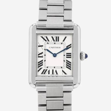 Montre Cartier Tank moyen modèle  en acier Ref: Cartier - 3170  Vers 2020