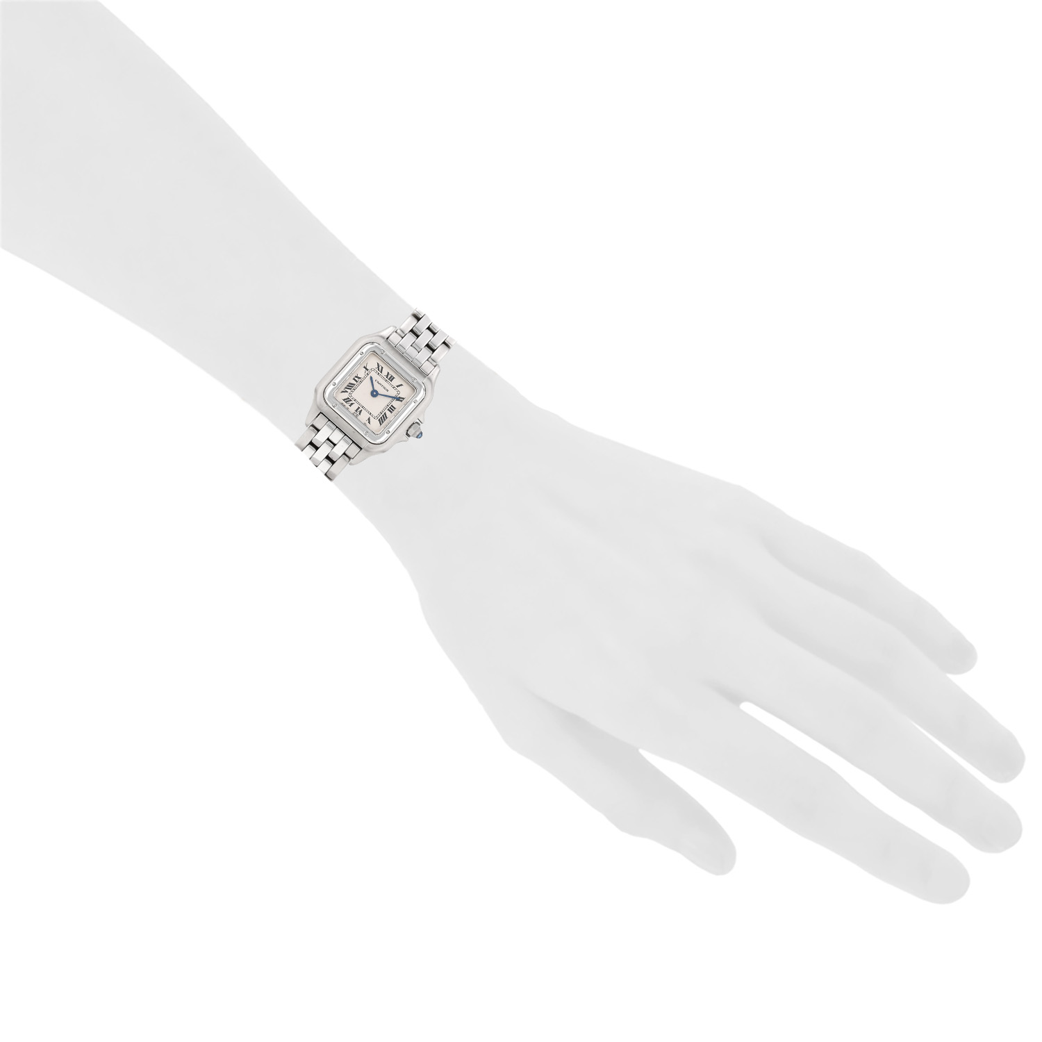 Cartier Panthère  small model  in stainless steel Ref: Cartier - 1320  Circa 1990 - Detail D1