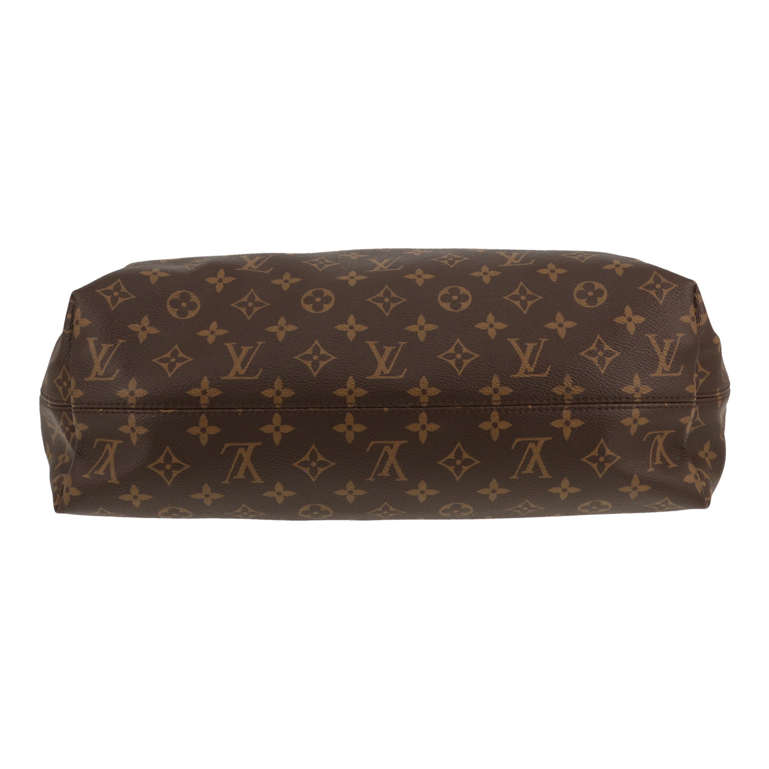 Louis Vuitton ‘Graceful’ handbag in brown Monogram canvas and natural leather - Detail D1