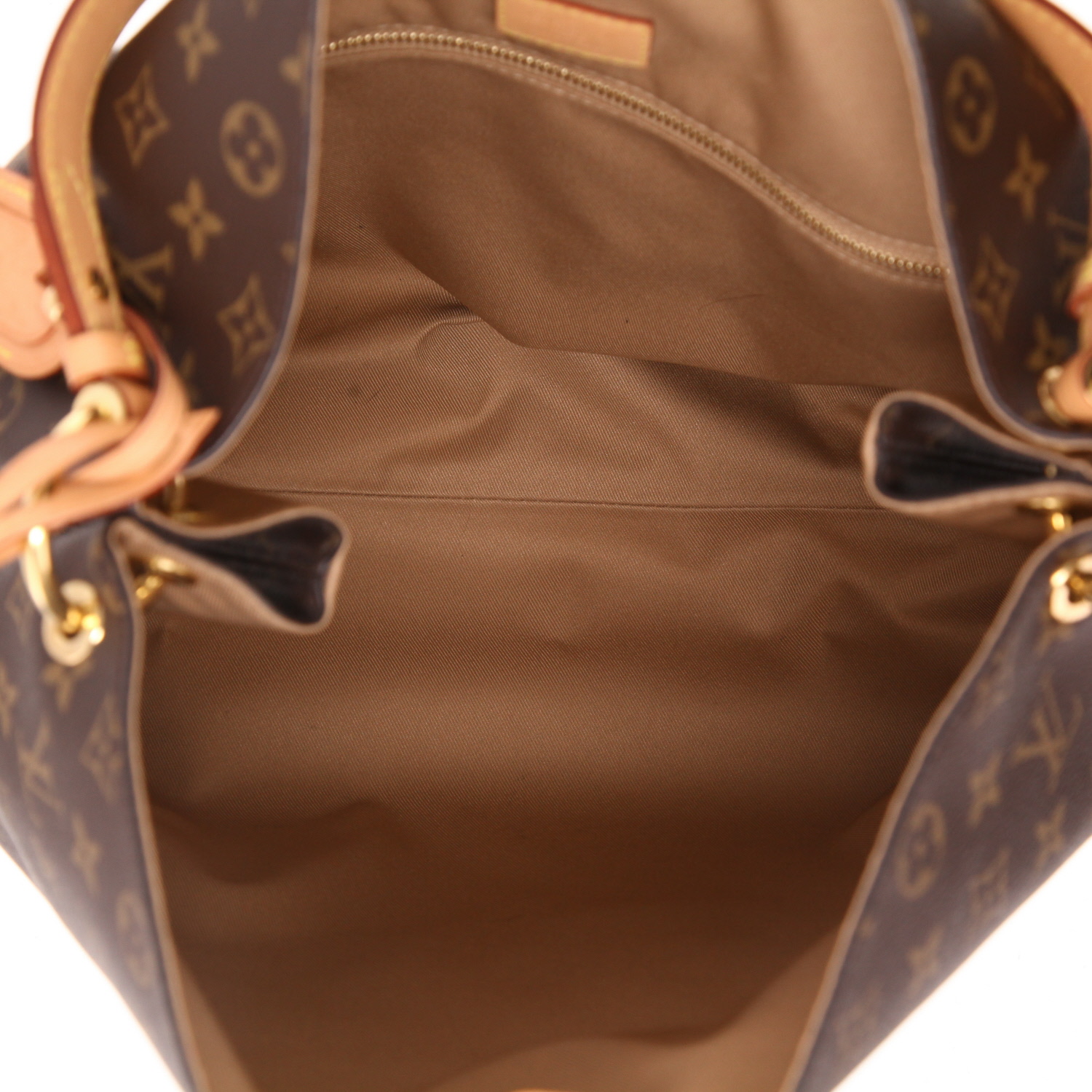 Sac à main Louis Vuitton  Graceful en toile monogram marron et cuir naturel - Detail D3