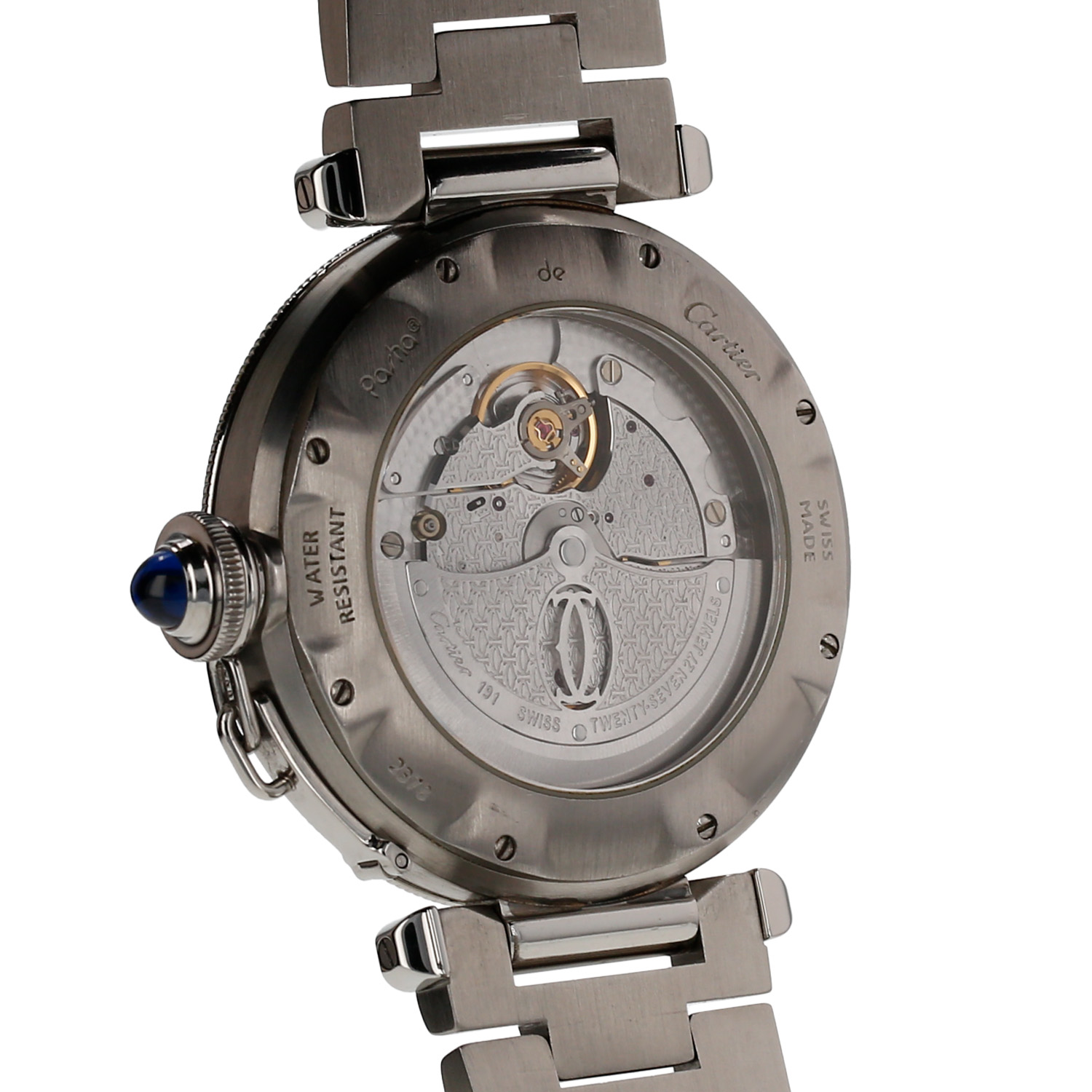 Montre Cartier Pasha en acier Ref: Cartier - 2378  Vers 1998 - Detail D3