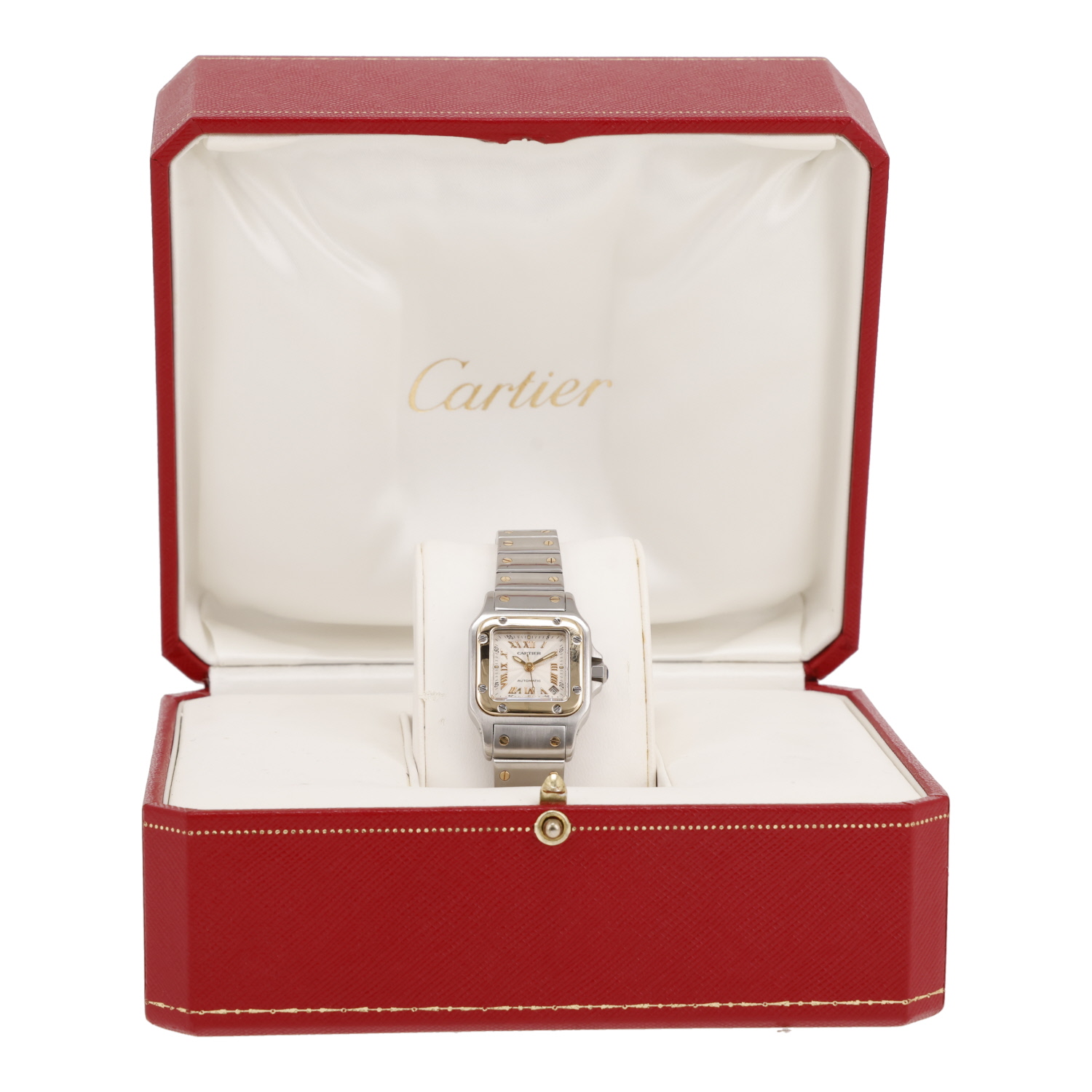 Reloj Cartier Santos modelo pequeño  de oro y acero Ref: Cartier - 2423  Circa 2000
