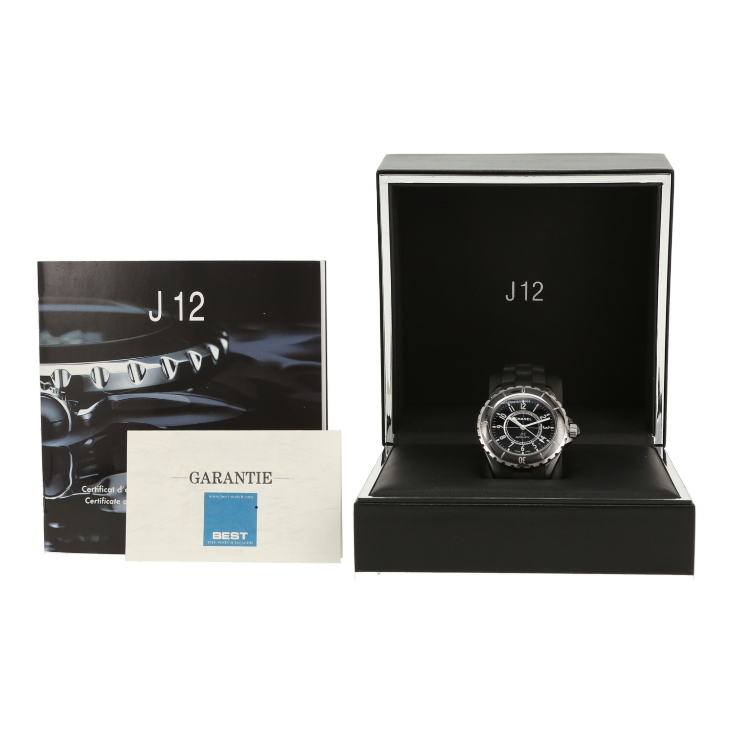 Montre Chanel J12 en céramique et acier Vers 2000