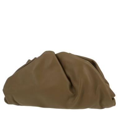 Bolsito de mano Bottega Veneta  Pouch en cuero caqui