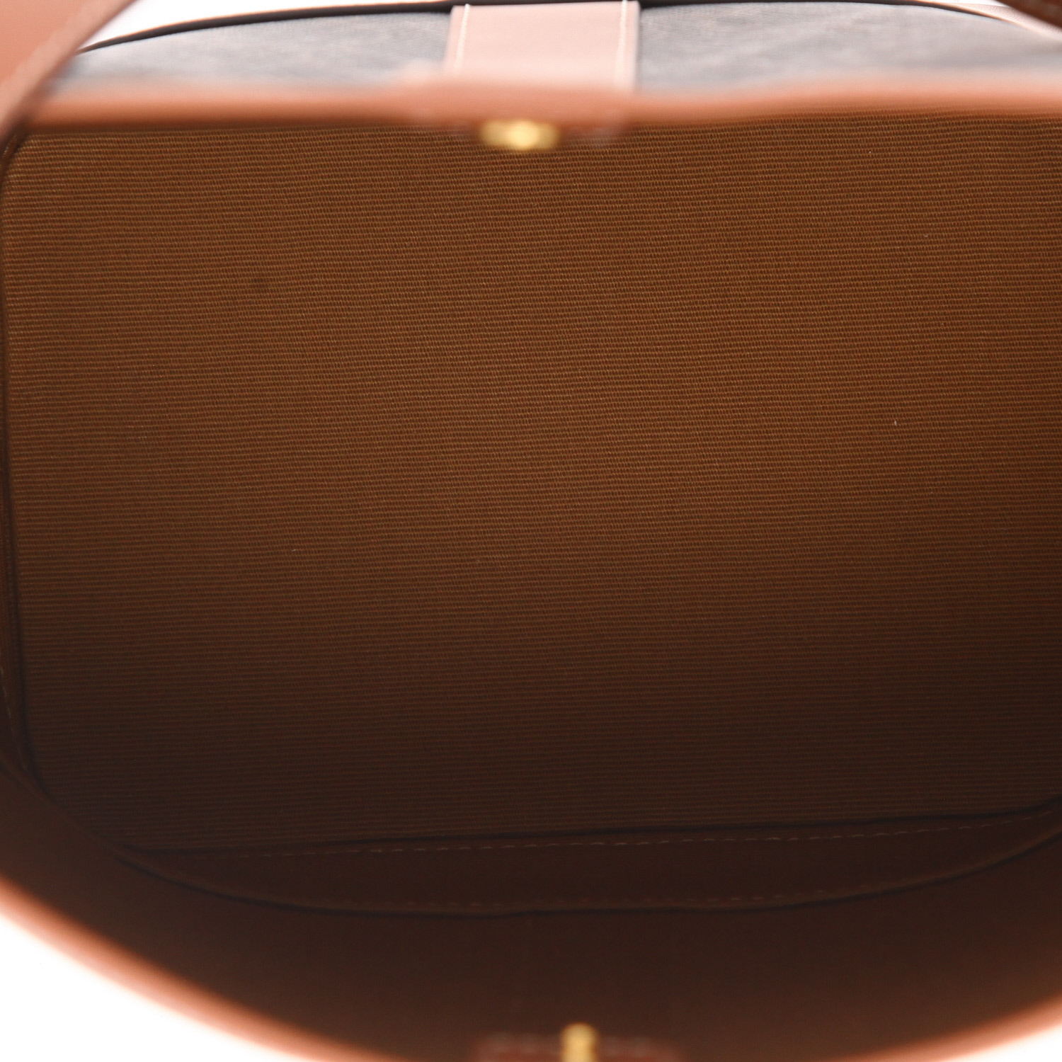 Borsa a tracolla Celine  Seau modello piccolo  in tela monogram e pelle marrone - Detail D3
