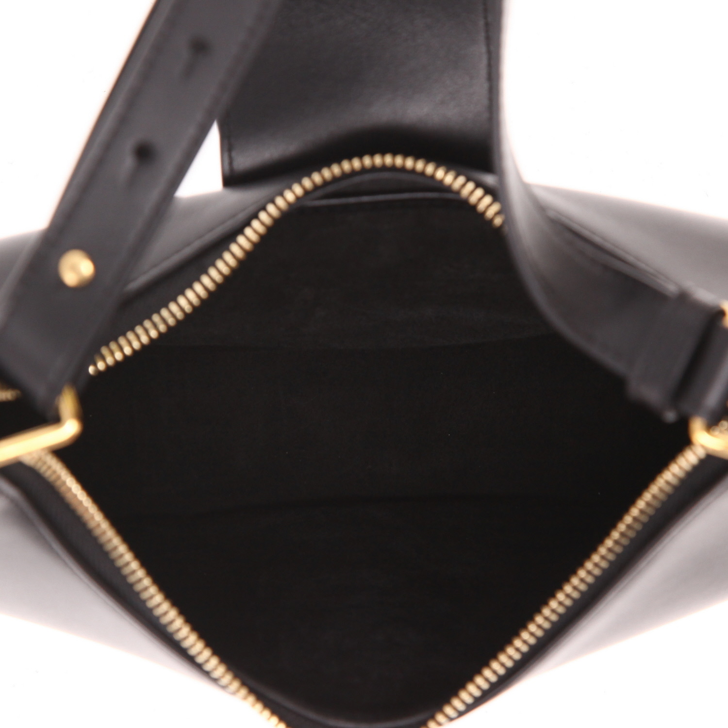 Bolso de mano Celine  Ava Triomphe modelo mediano  en cuero negro - Detail D3