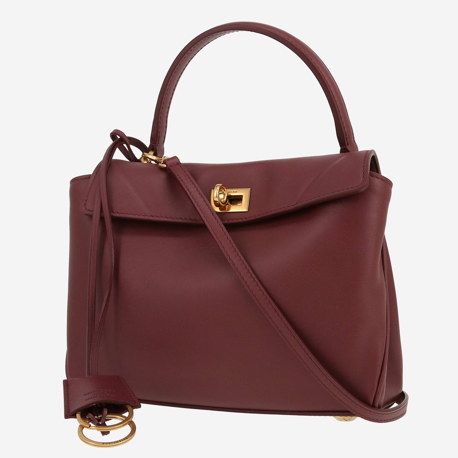 Sac bandoulière Balenciaga  Rodeo mini  en cuir bordeaux