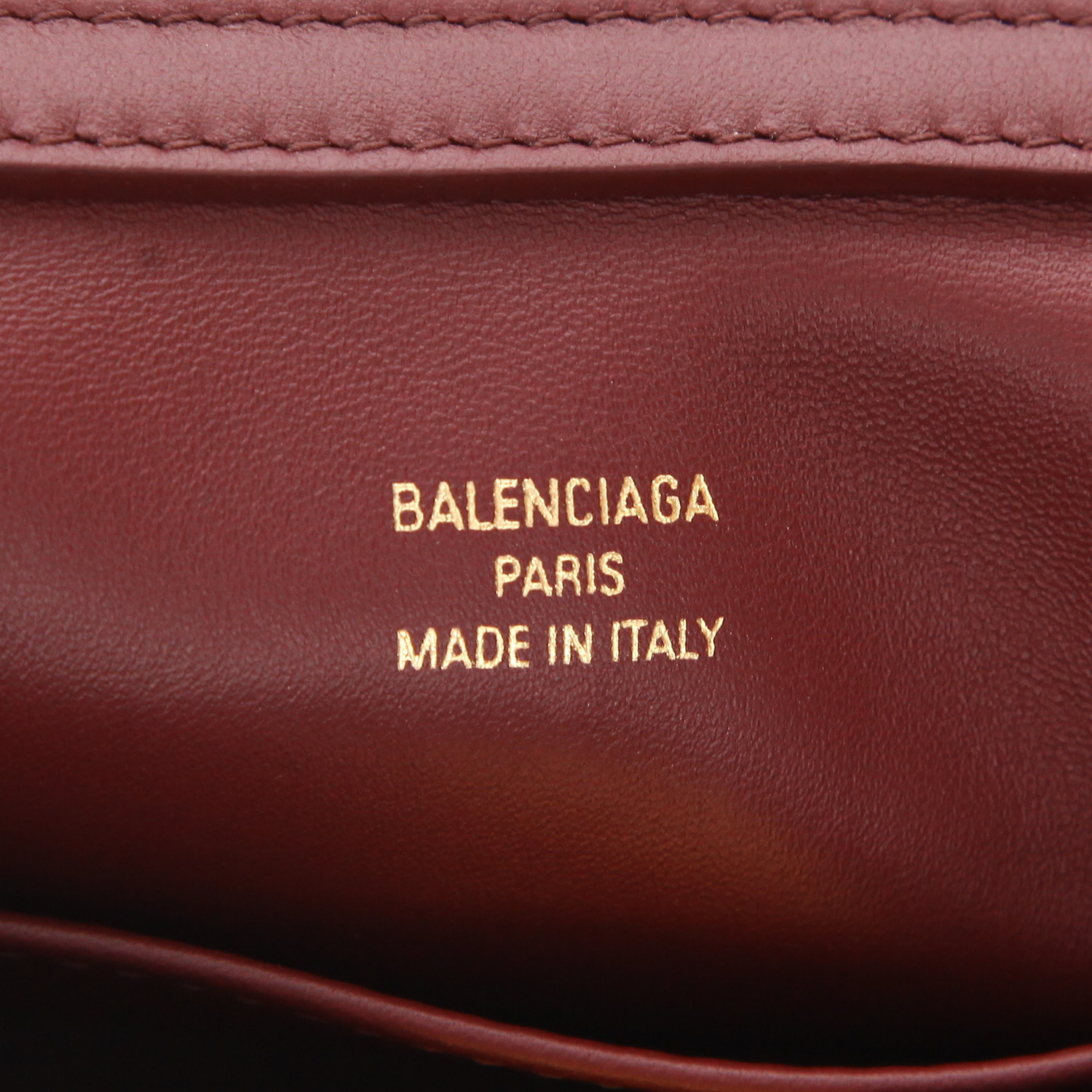 Borsa a tracolla Balenciaga  Rodeo mini  in pelle bordeaux - Detail D2