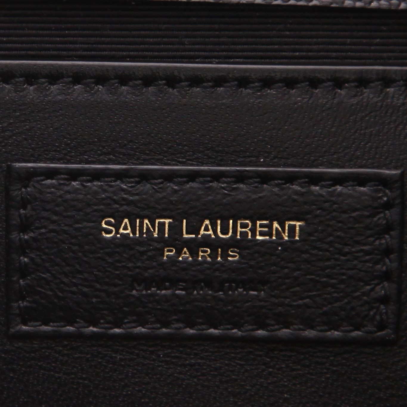 Saint Laurent  Kate Pompon medium model  shoulder bag  in black grained leather - Detail D2