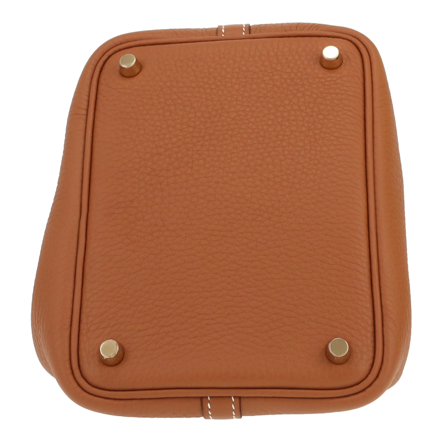 Hermès  Picotin 18 cm handbag  in gold togo leather - Detail D1