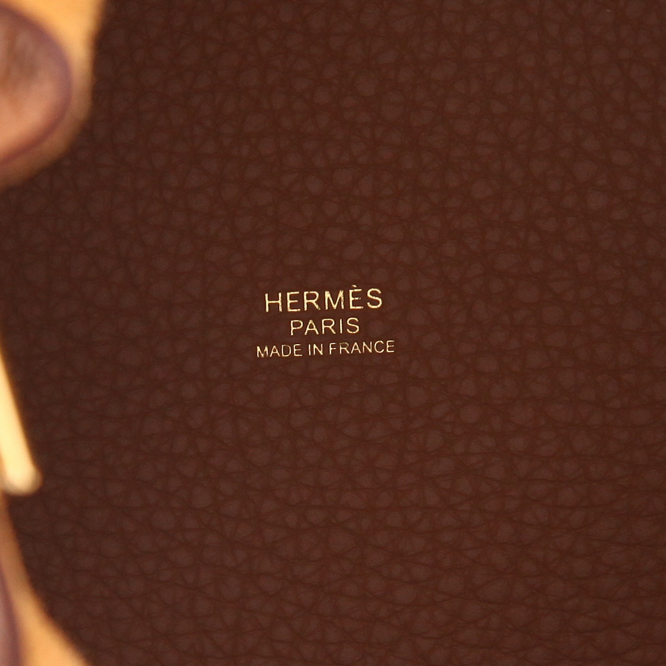 Sac à main Hermès  Picotin 18 cm en cuir togo gold - Detail D2