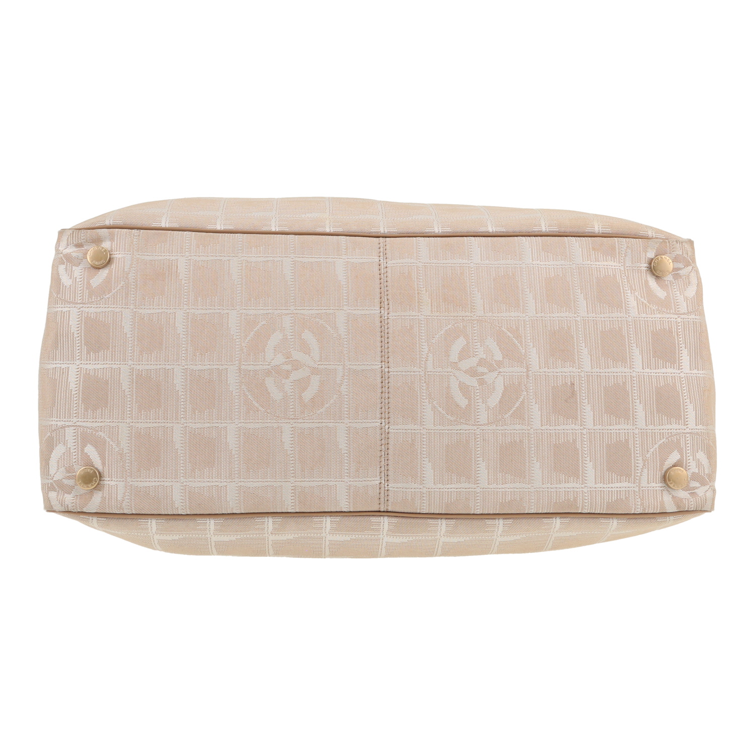 Borsa Chanel   in tela beige e pelle beige - Detail D1