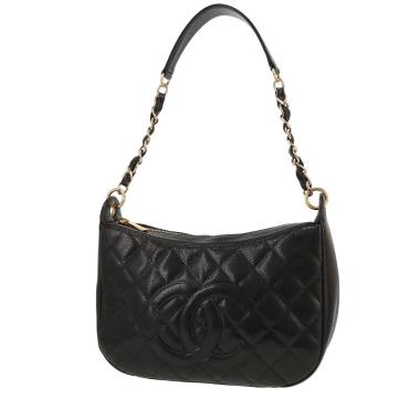 Bolso de mano Chanel   en cuero granulado acolchado negro