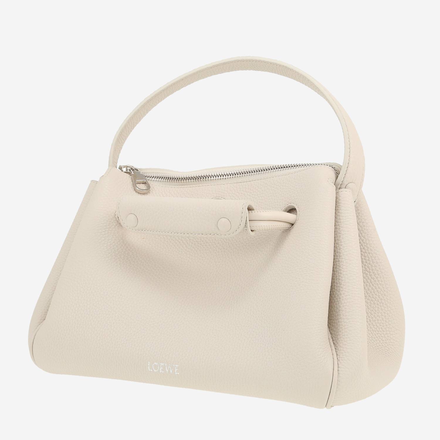Sac à main Loewe  Madrid petit modèle  en cuir grainé blanc
