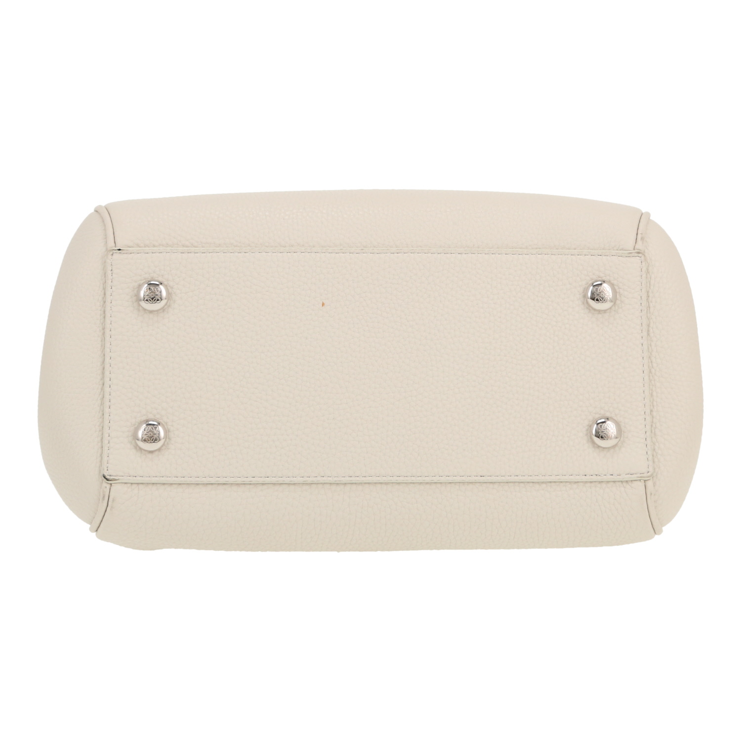 Sac à main Loewe  Madrid petit modèle  en cuir grainé blanc - Detail D1