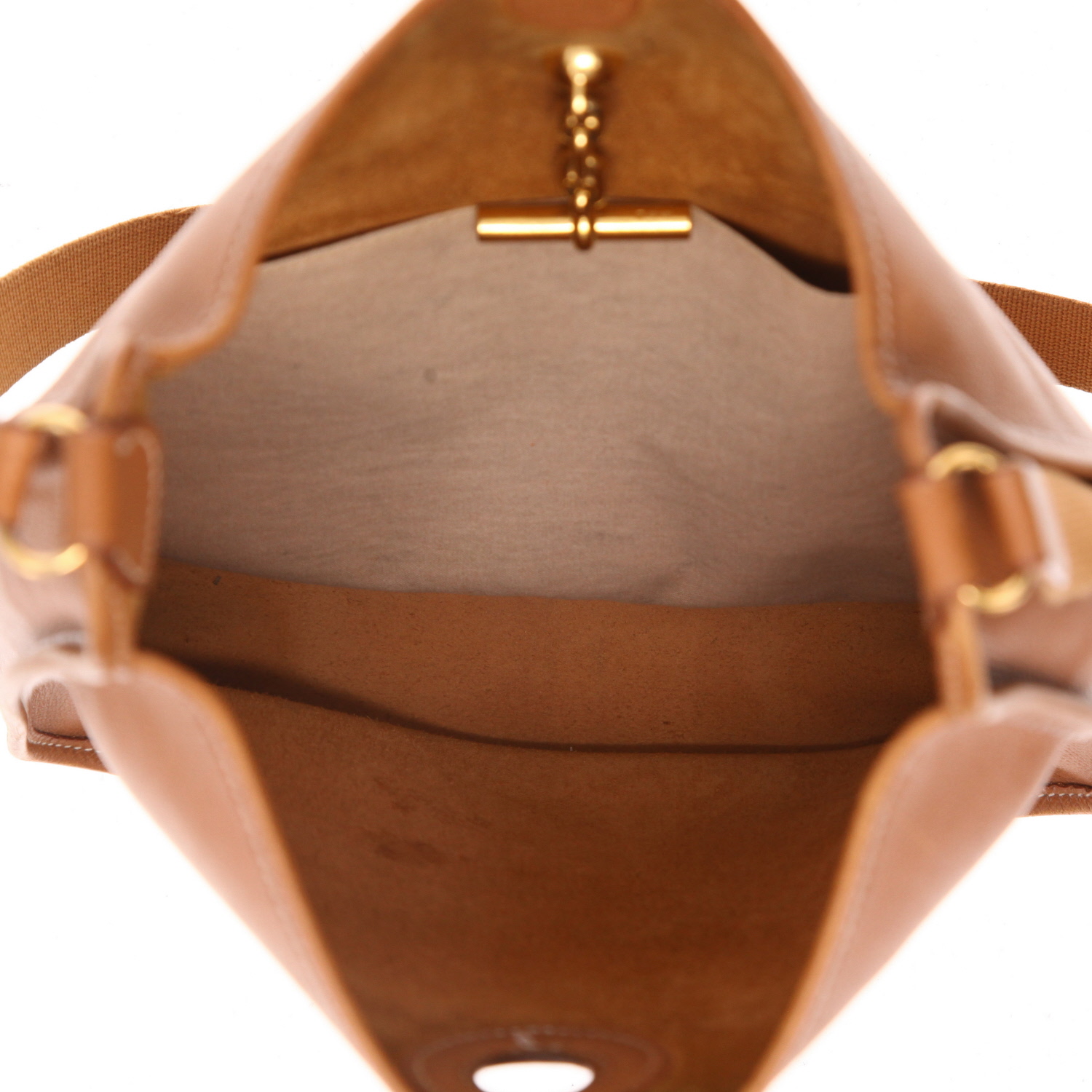 Hermès  Vespa shoulder bag  in gold Courchevel leather - Detail D3