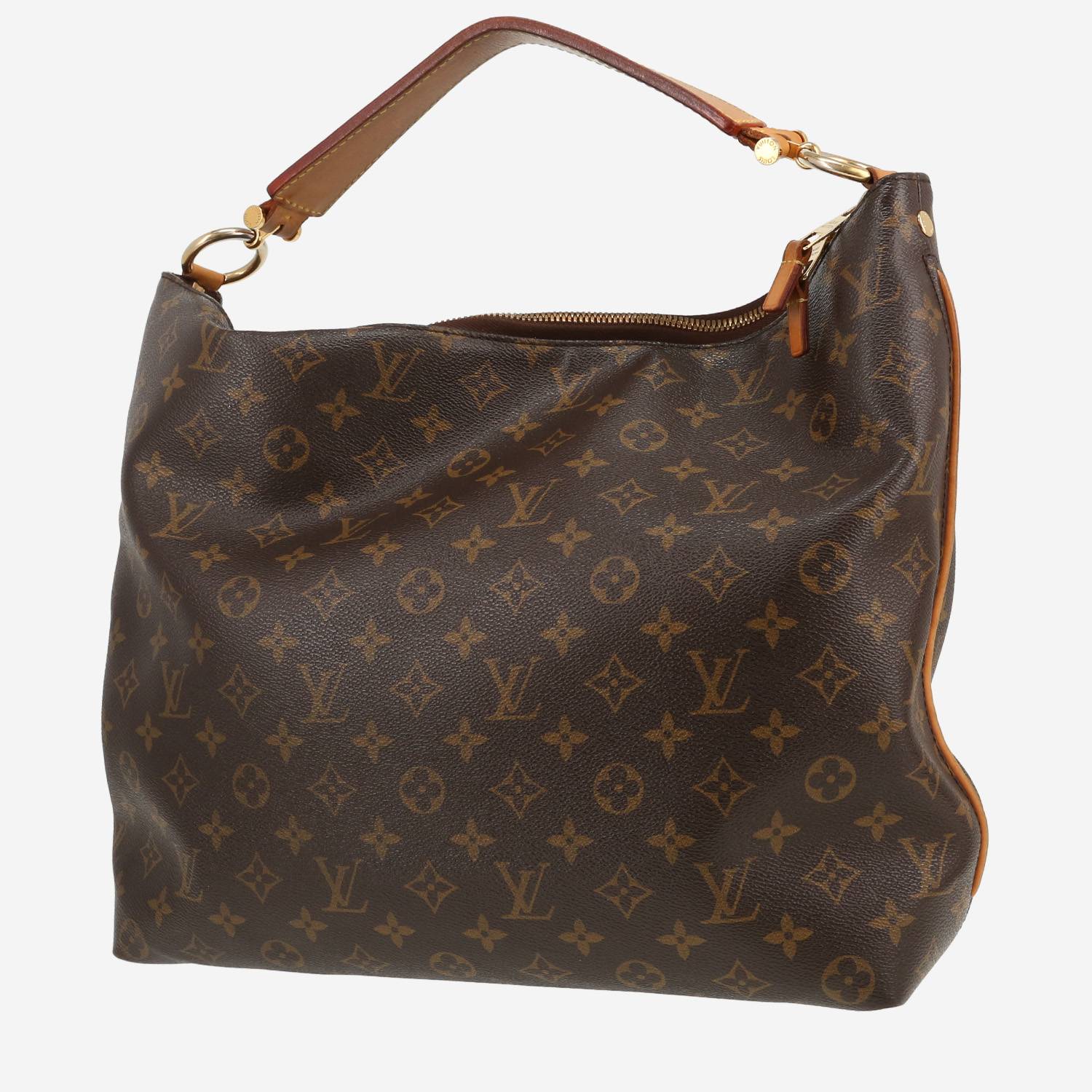Borsa Louis Vuitton  Sully in tela monogram marrone e pelle naturale