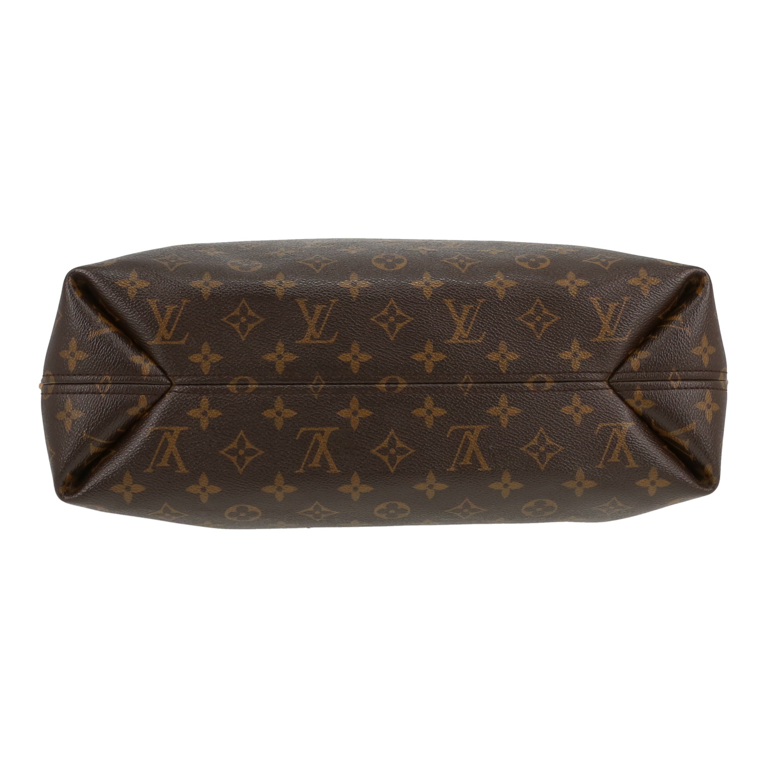 Sac à main Louis Vuitton  Sully en toile monogram marron et cuir naturel - Detail D1